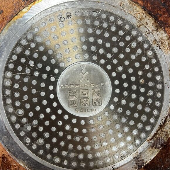 All in One Pan Copper Chef Pan 9.5-Inch Nonstick Deep Square Induction Frying - Picture 12 of 13